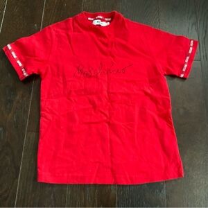 Moschino Kids signature embroidered logo Tshirt Red - Rare Find!